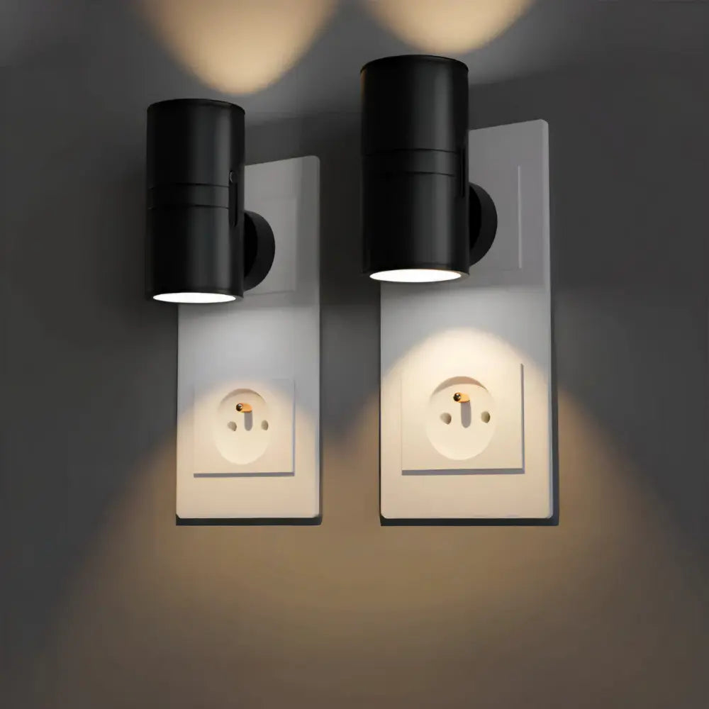 Luz nocturna LED regulable con control giratorio – Luz blanca cálida, enchufable | ribuella