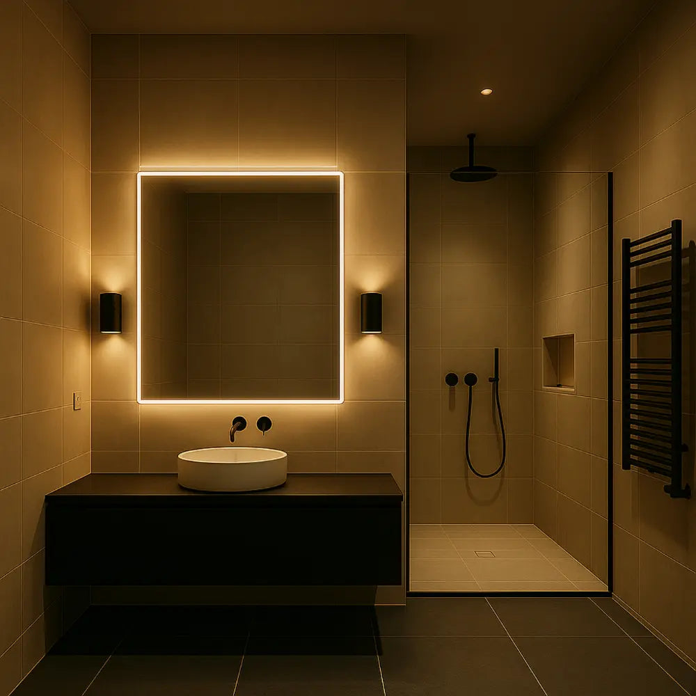 Luz nocturna LED regulable con control giratorio – Luz blanca cálida, enchufable | ribuella
