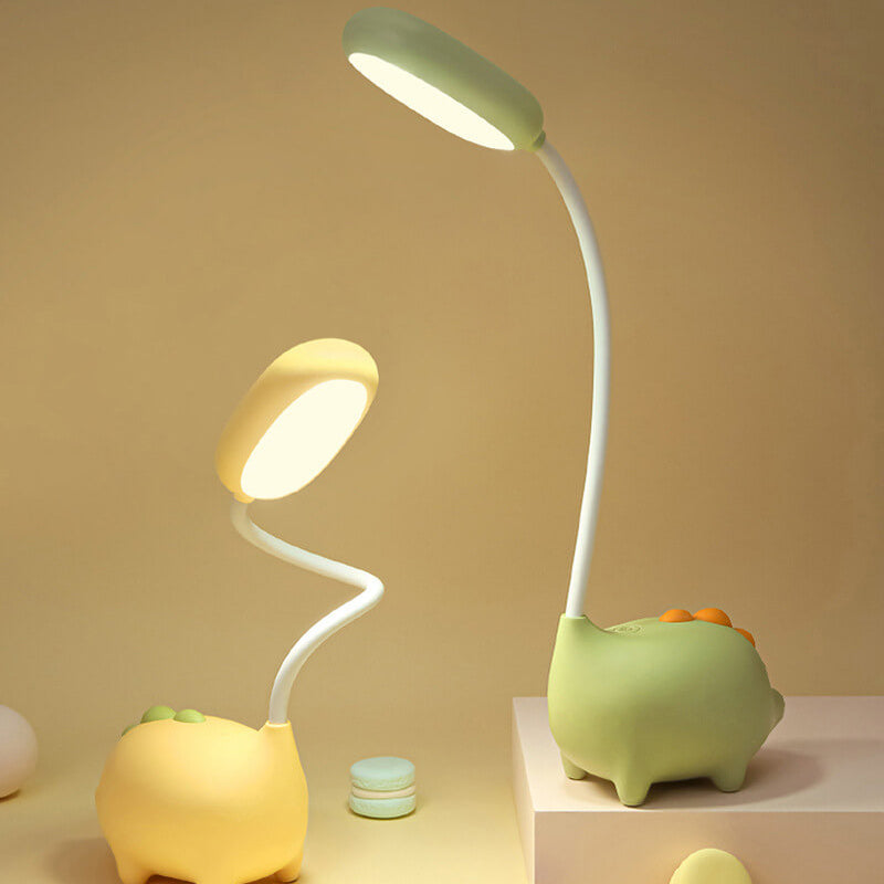 Lampe de bureau LED LumaDino pour enfants, en forme de dinosaure — 300 lumens, lumière douce