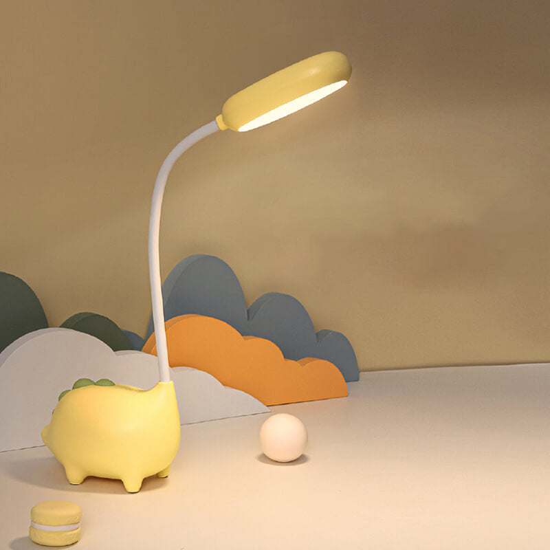 Lampe de bureau LED LumaDino pour enfants, en forme de dinosaure — 300 lumens, lumière douce