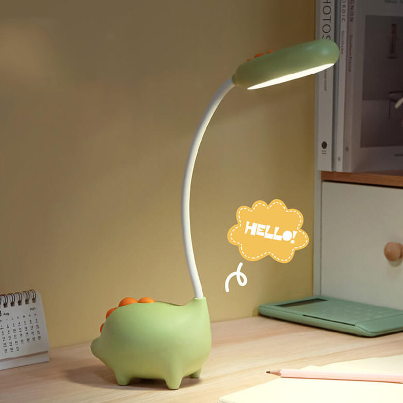 Lampe de bureau LED LumaDino pour enfants, en forme de dinosaure — 300 lumens, lumière douce