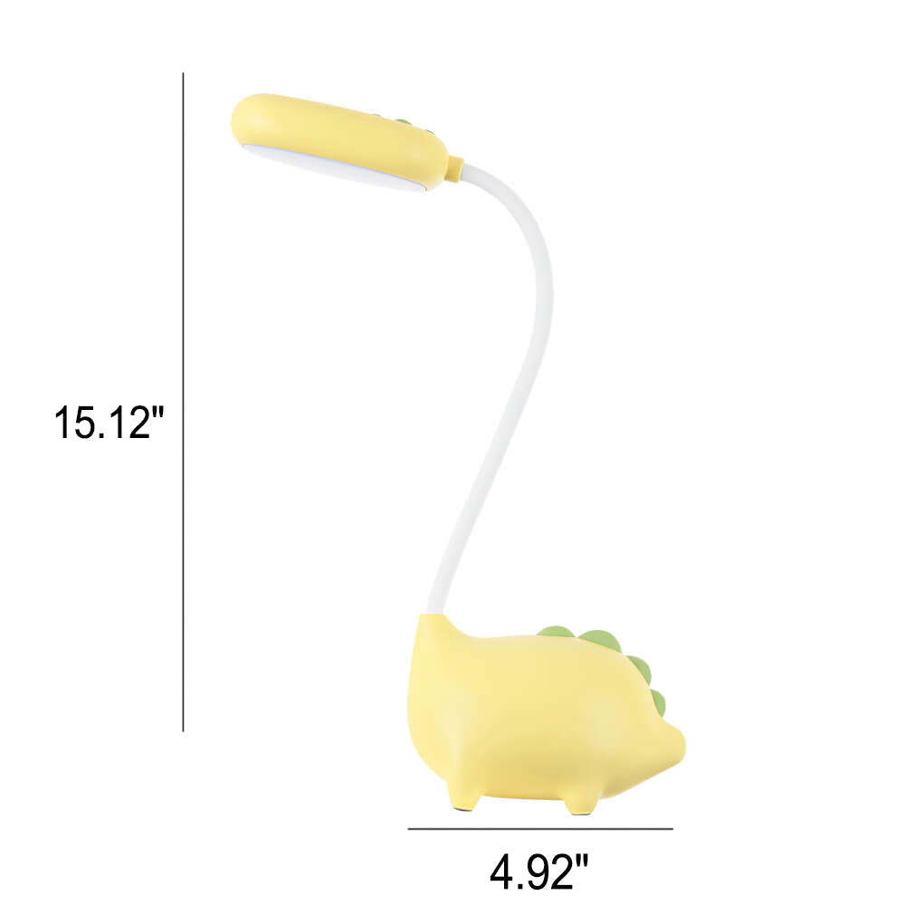 Lampe de bureau LED LumaDino pour enfants, en forme de dinosaure — 300 lumens, lumière douce