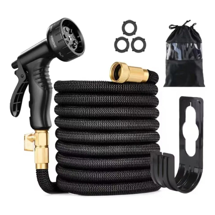Expandable Garden Hose - 8 Mode Spray Nozzle, Leak Proof, Anti-Kink