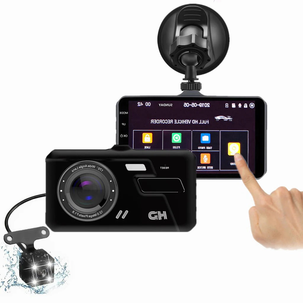 SecureDrive - Dubbel 1080P-camerasysteem voor en achter in de auto | ribuella
