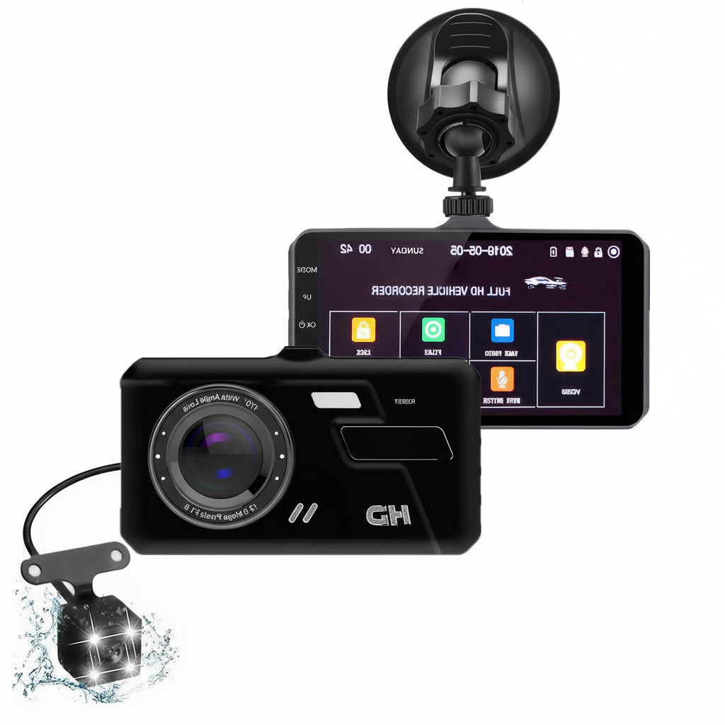 SecureDrive - Dubbel 1080P-camerasysteem voor en achter in de auto | ribuella