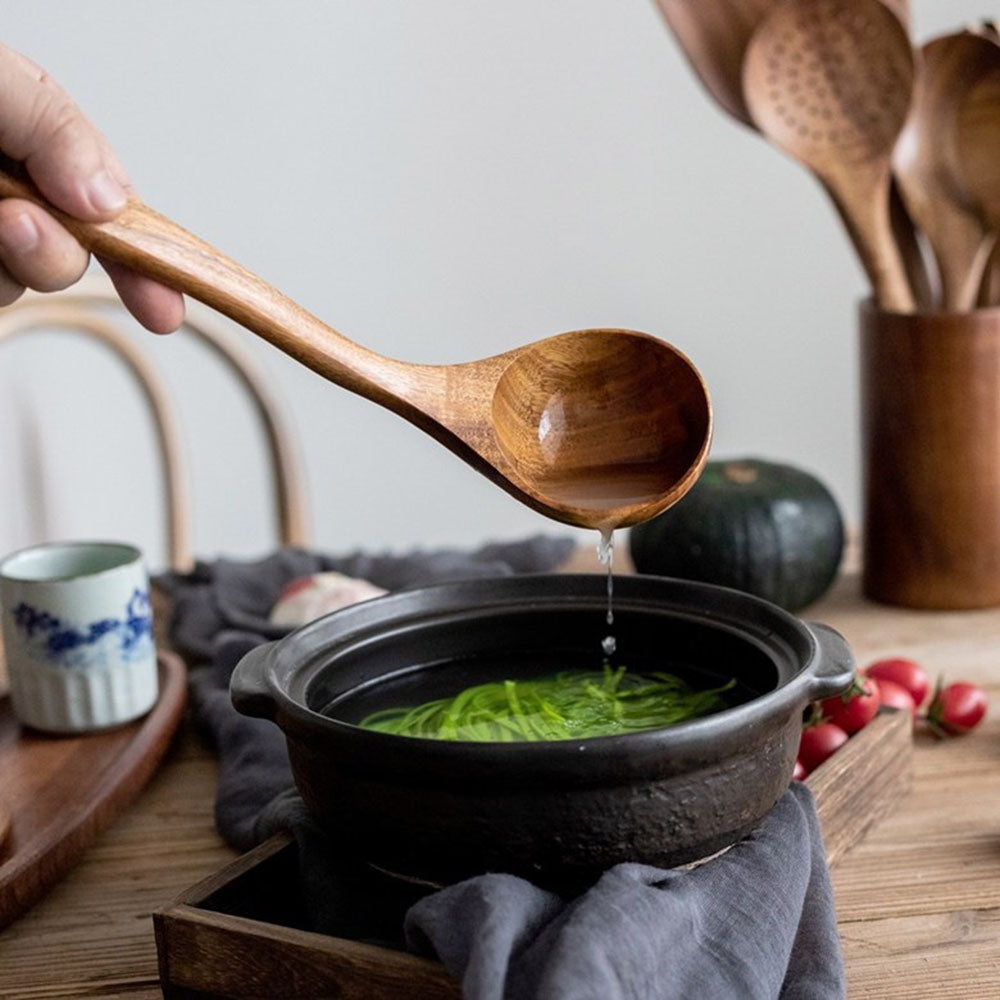 Sustainable Teak Wooden Cooking Utensil Collection | ribuella