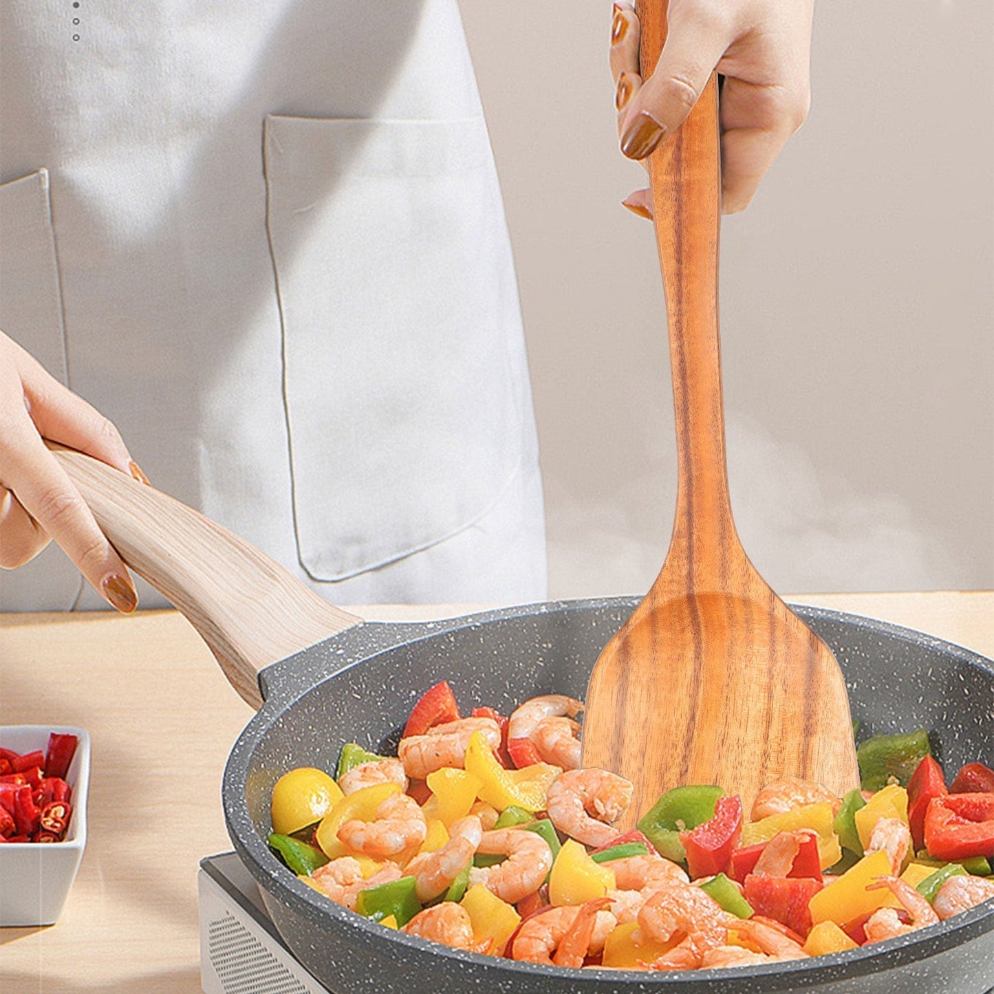 Sustainable Teak Wooden Cooking Utensil Collection | ribuella