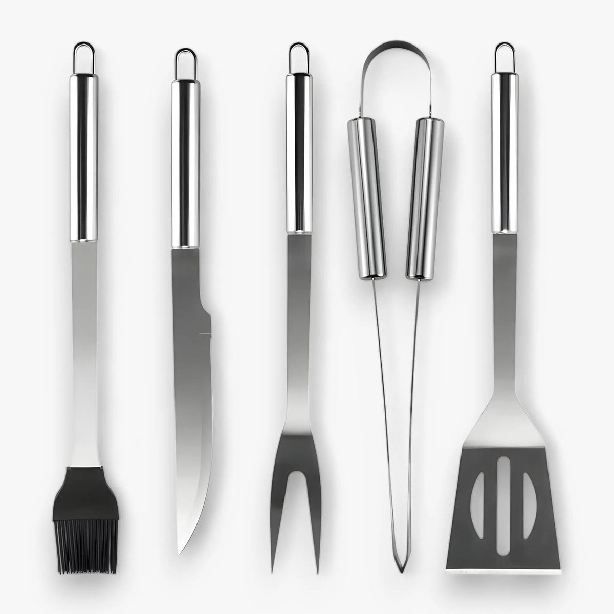 Grillwerkzeug-Set aus Edelstahl mit Tragetasche – Hitzebeständiger Griff | ribuella