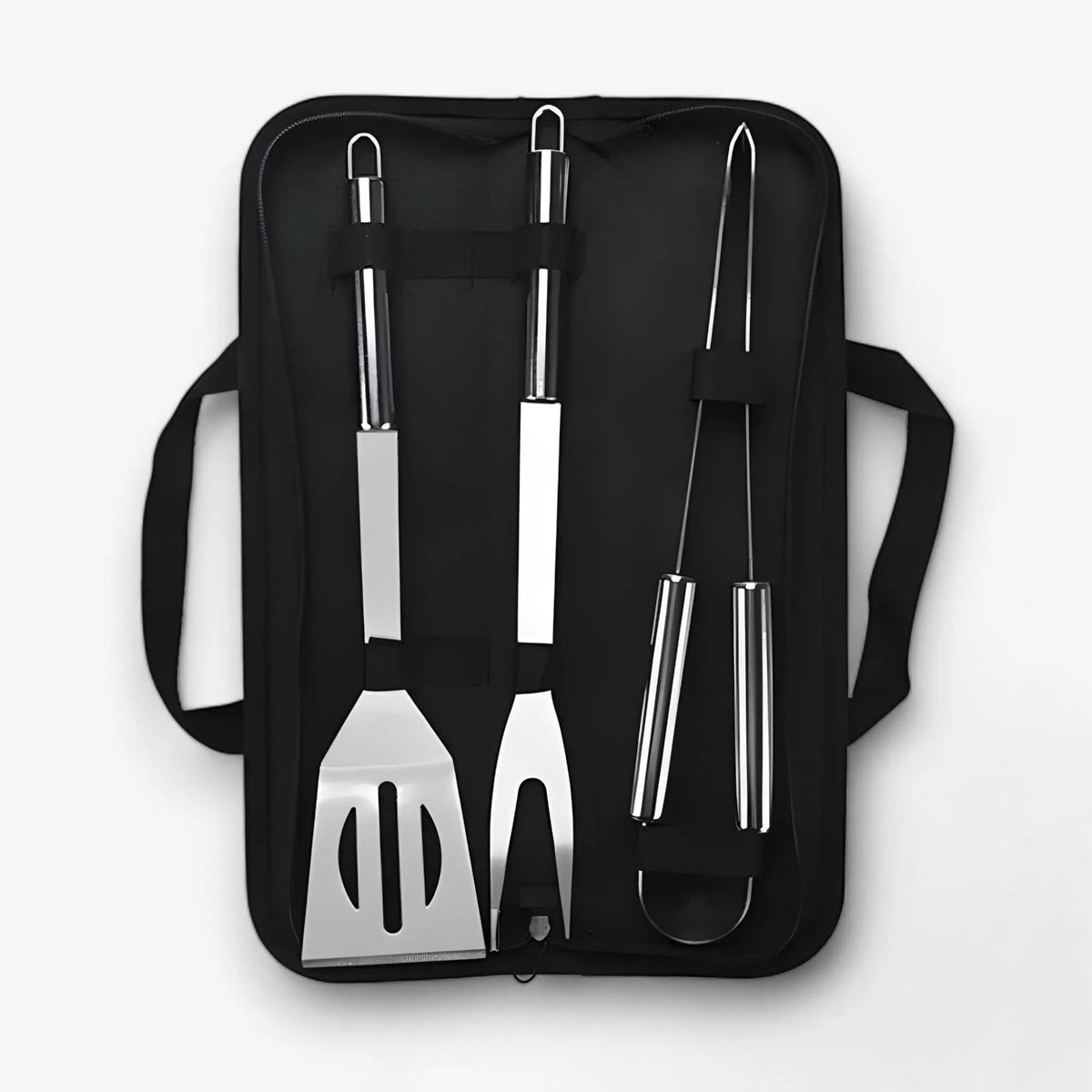 Grillwerkzeug-Set aus Edelstahl mit Tragetasche – Hitzebeständiger Griff | ribuella
