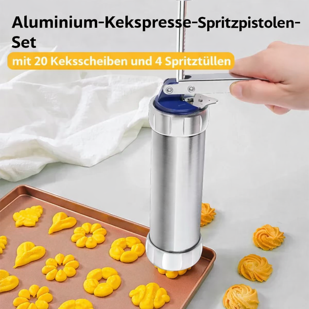 Prensa para galletas de acero inoxidable - Ideal para hacer galletas uniformes | ribuella