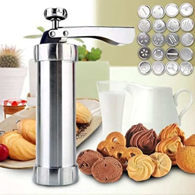 Prensa para galletas de acero inoxidable - Ideal para hacer galletas uniformes | ribuella
