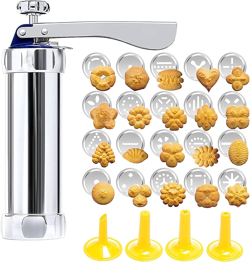 Prensa para galletas de acero inoxidable - Ideal para hacer galletas uniformes | ribuella