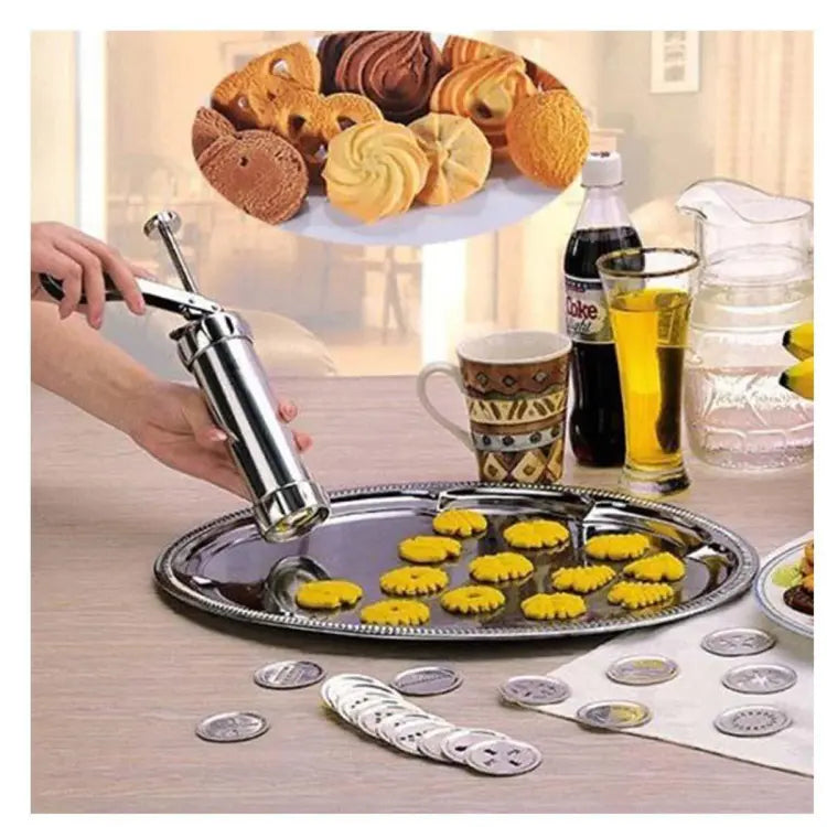 Prensa para galletas de acero inoxidable - Ideal para hacer galletas uniformes | ribuella