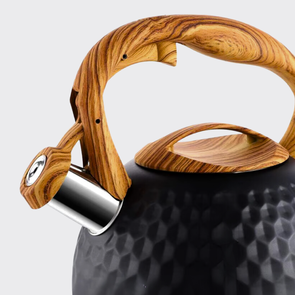 Stylish Electric Kettle with Wooden Handle and Unique Design | ribuella