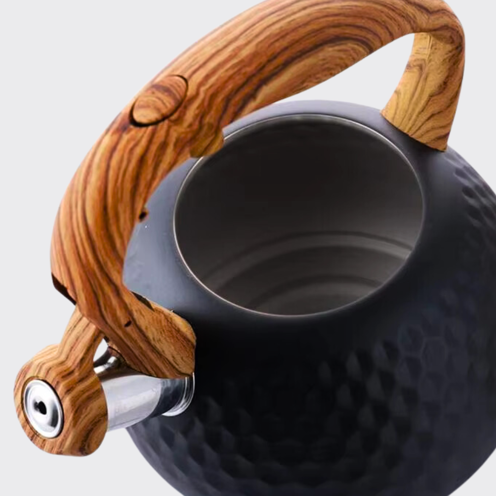 Stylish Electric Kettle with Wooden Handle and Unique Design | ribuella