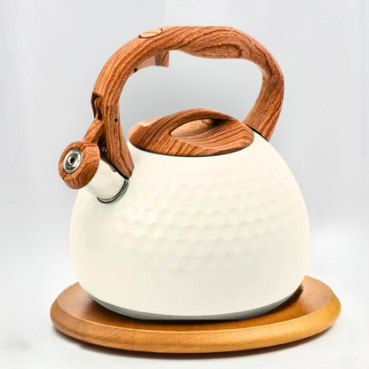 Stylish Electric Kettle with Wooden Handle and Unique Design | ribuella