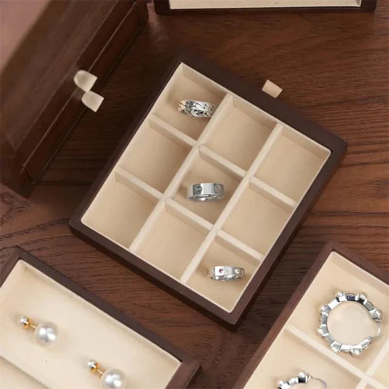 Stylish Multi-Layer Wooden Jewelry Organizer Box | ribuella