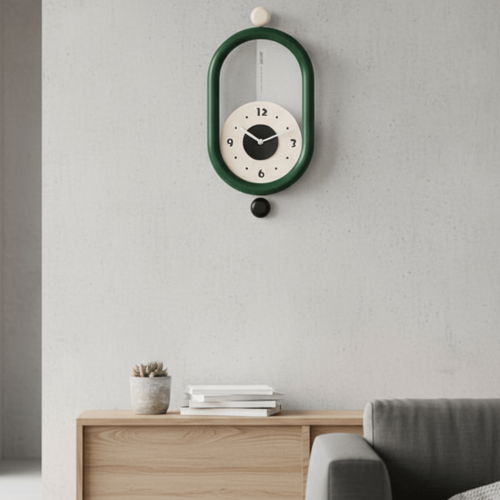 Aurelia Long Wall Clock — Raised 3D Numerals, Silent Movement