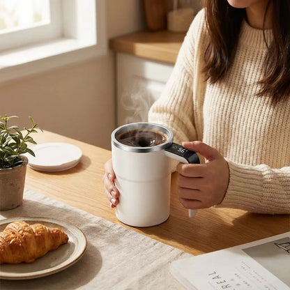 Self-Stirring Electric Coffee Mug with Digital Display | ribuella