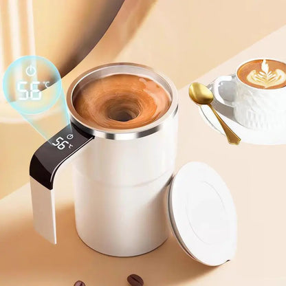 Self-Stirring Electric Coffee Mug with Digital Display | ribuella