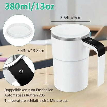 Self-Stirring Electric Coffee Mug with Digital Display | ribuella