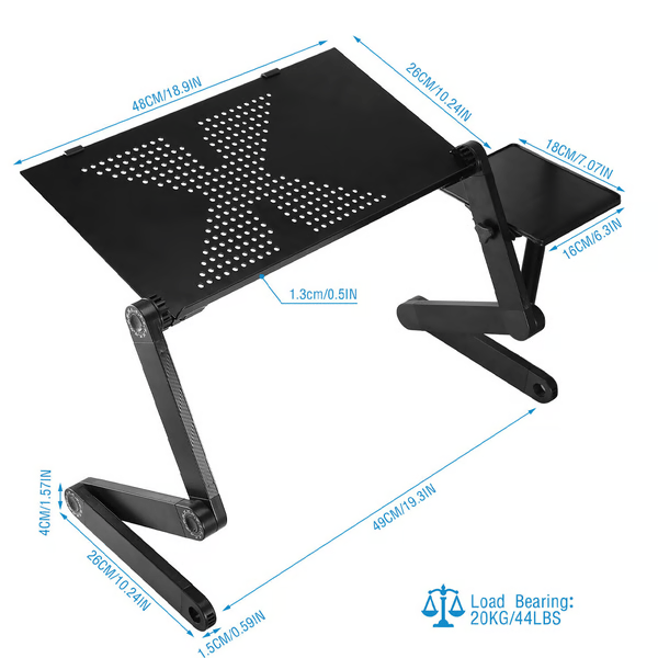 VertaFlex 360 Adjustable Laptop Stand — Ergonomic Desk Riser