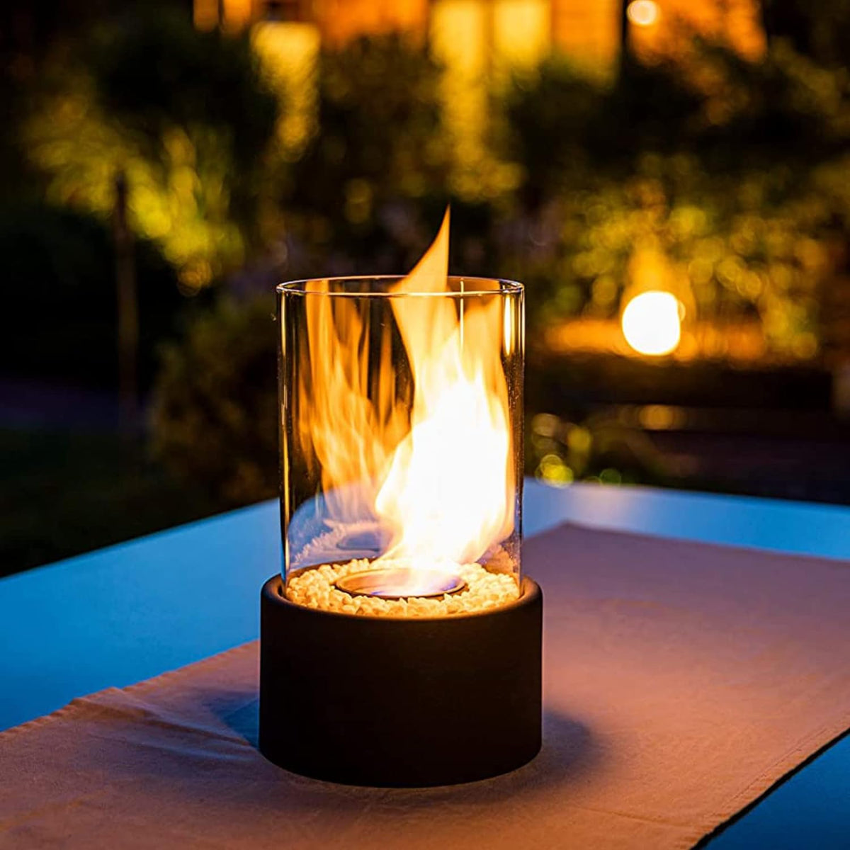 Everlasting Flame Oil Lamp — Elegant Glass Cylinder Exuding Classic Glow