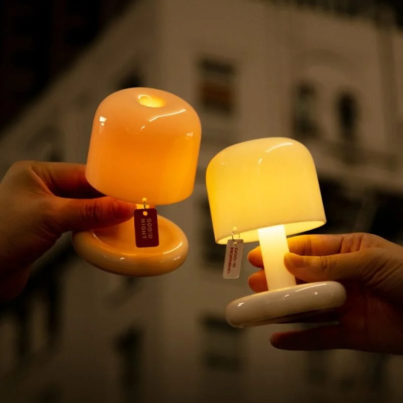 Przenośna bezprzewodowa lampa stołowa - kompaktowe nastrojowe światło