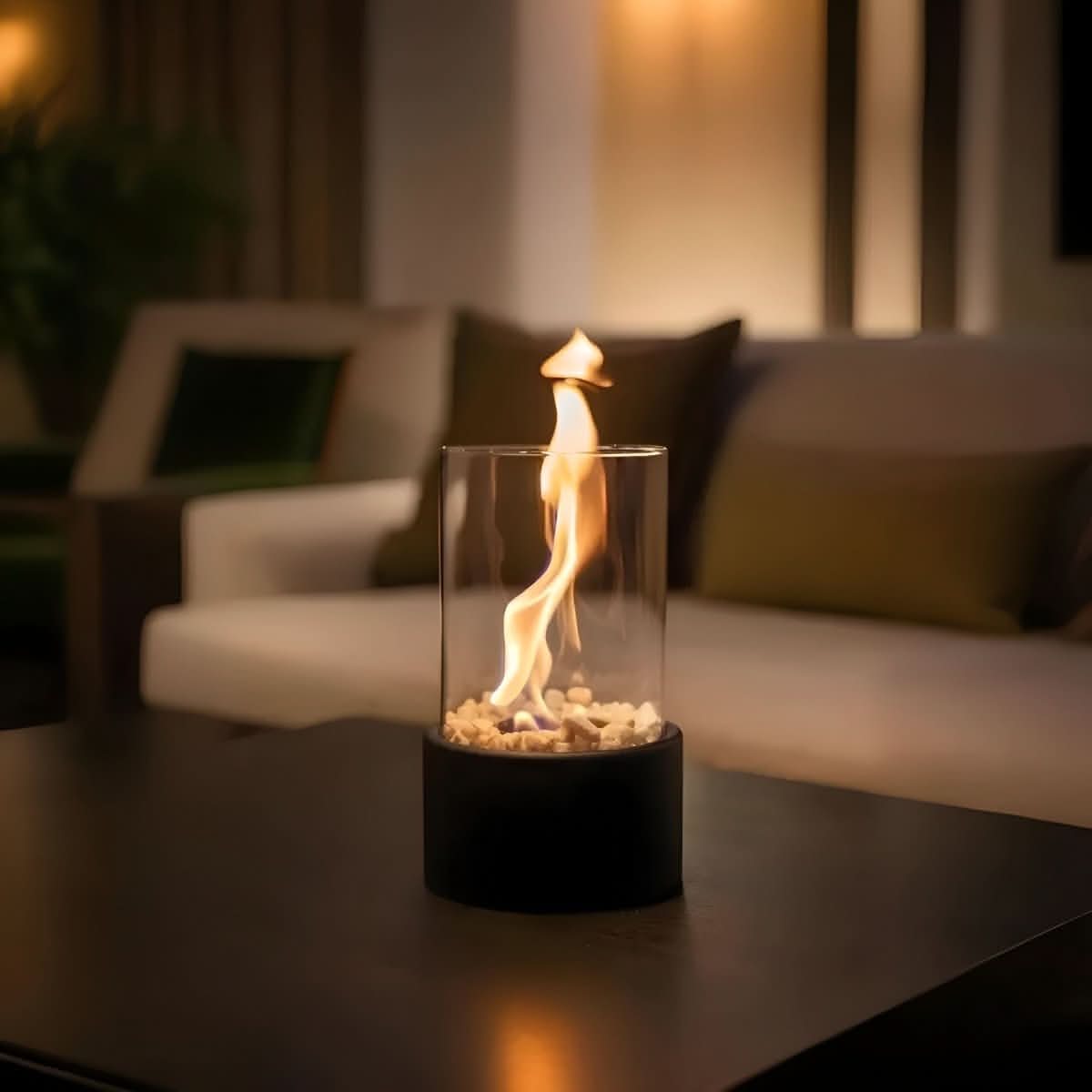 Tabletop Fireplace for Ambient Lighting – Portable Clean-Burning Design | ribuella