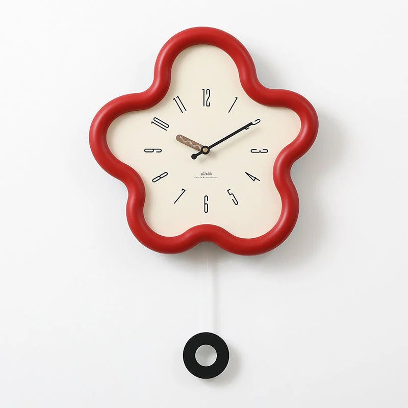 PetalGlow 39cm Silent 3D Flower Pendulum Wall Clock