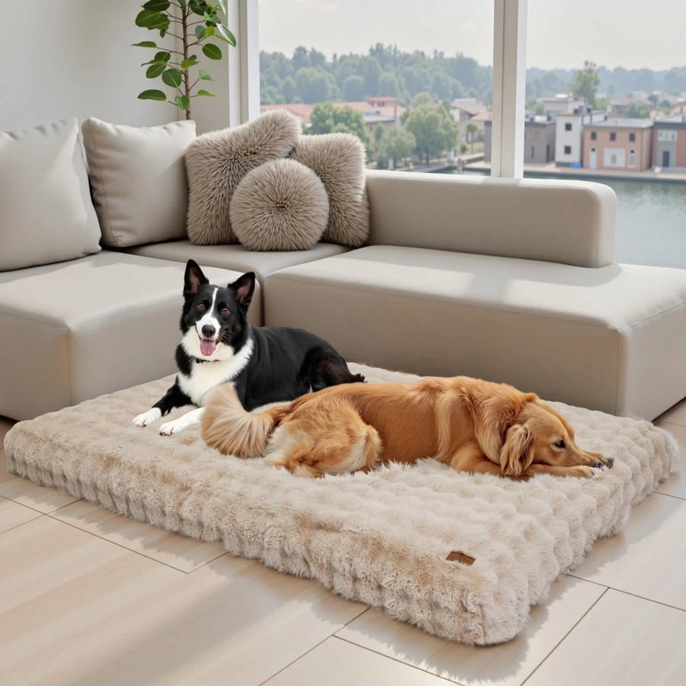 CozyPaw Luxe Plush Pet Bed — Thick Cushioning, Water Repellent Cover