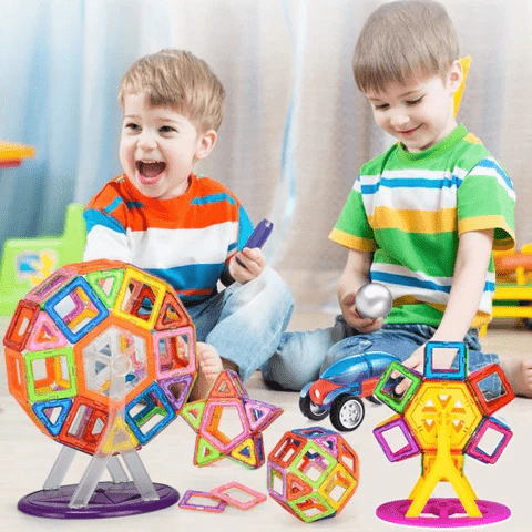 MagnetoBuild Magnetic Construction Set Geometric Pieces Ages 4+