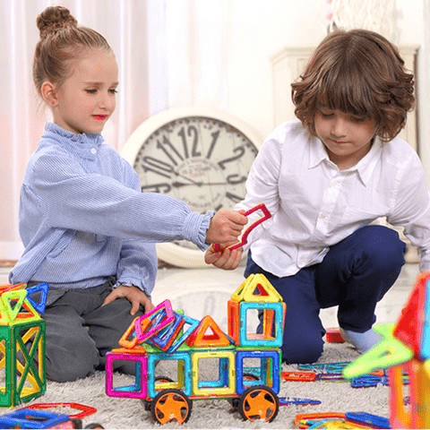 MagnetoBuild Magnetic Construction Set Geometric Pieces Ages 4+