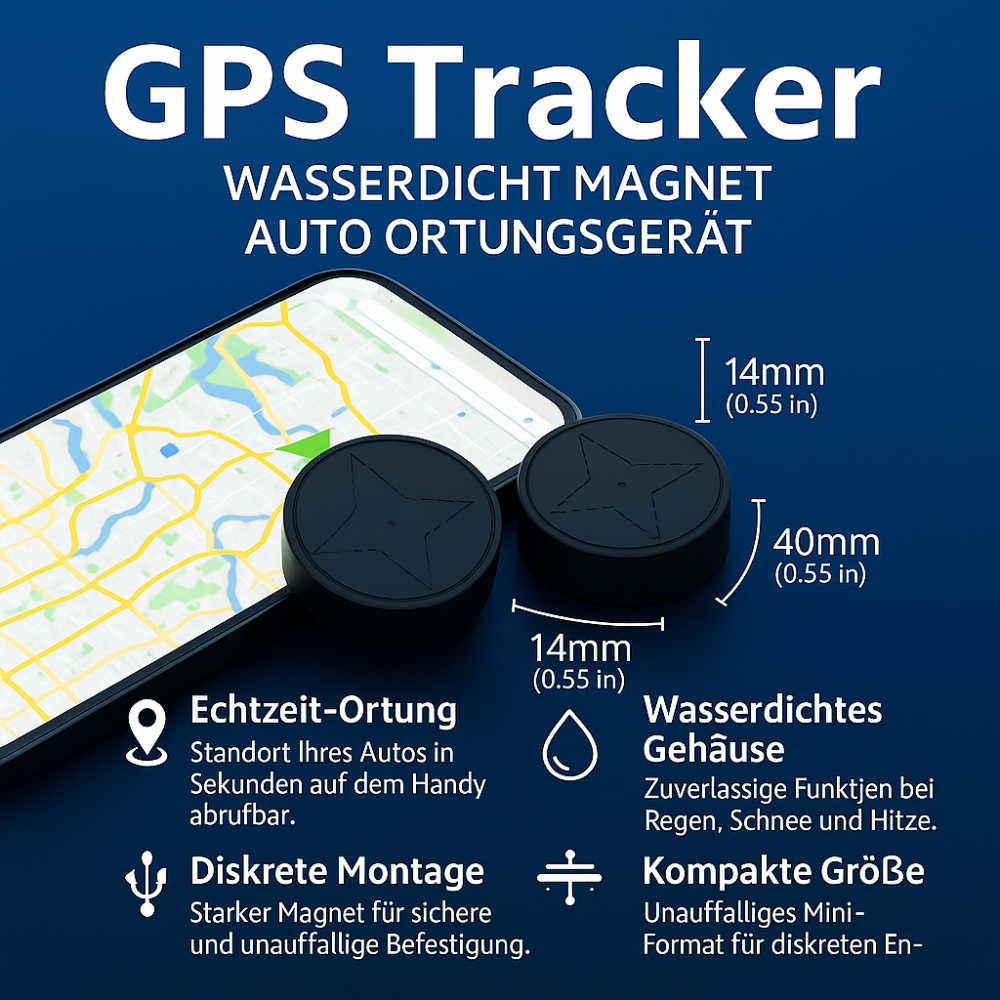 Συμπαγής GPS tracker οχήματος - παρακολούθηση τοποθεσίας σε πραγματικό χρόνο, μαγνητική βάση