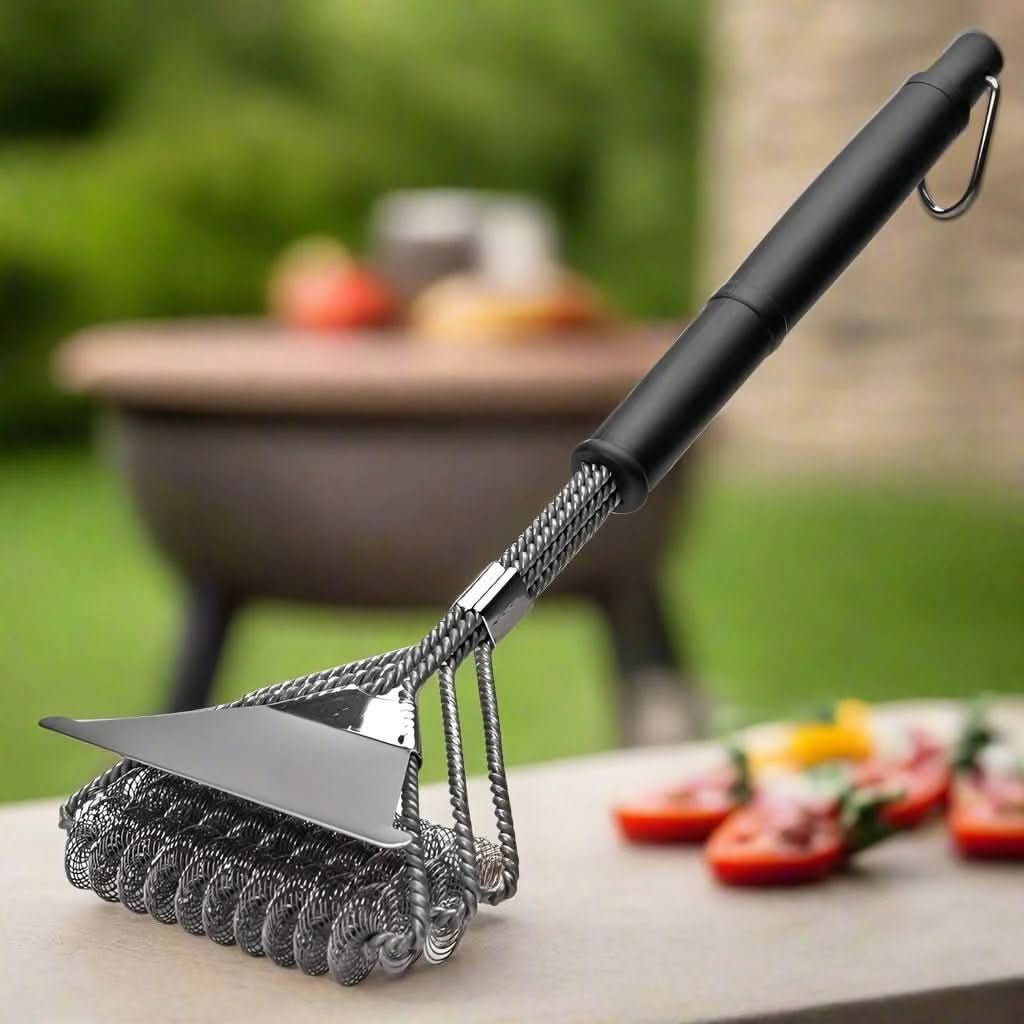 Brosse à gril en acier inoxydable pour un nettoyage sûr du barbecue | ribuella
