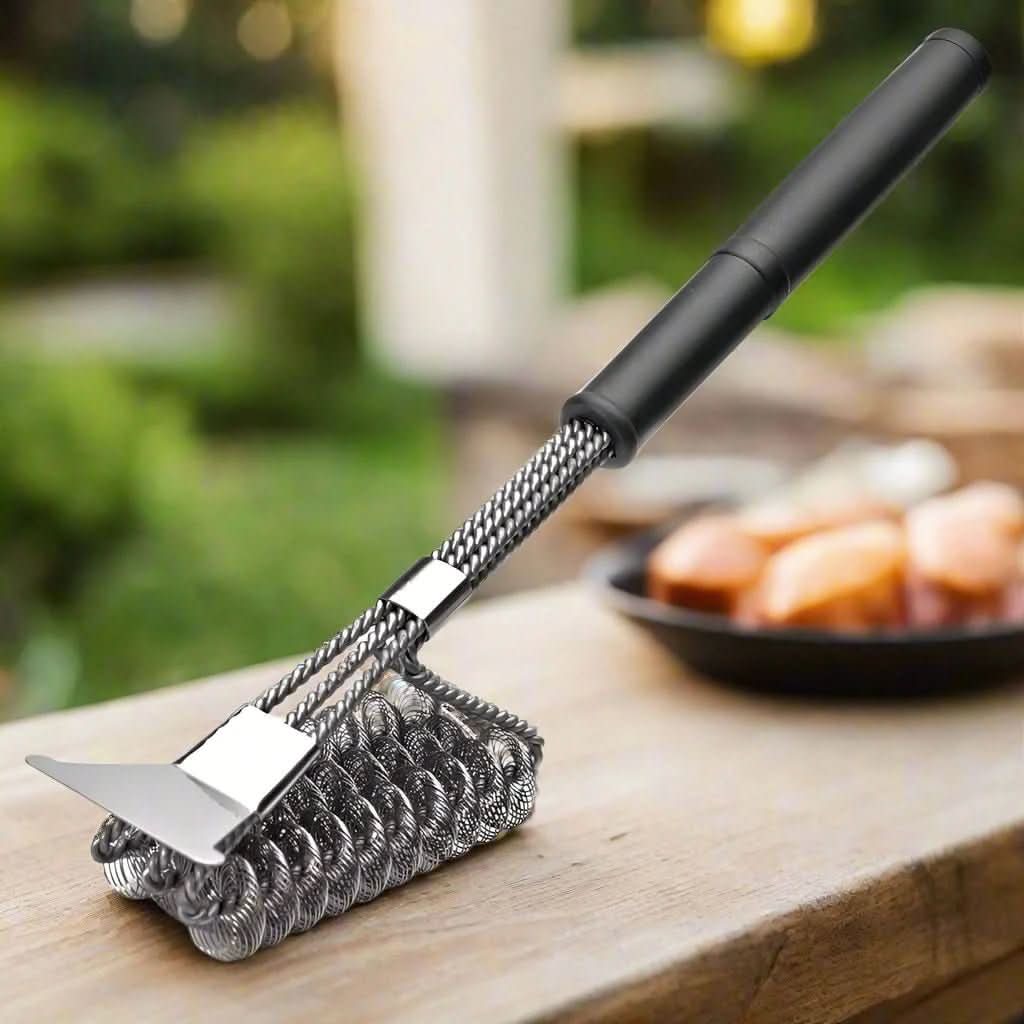 Brosse à gril en acier inoxydable pour un nettoyage sûr du barbecue | ribuella