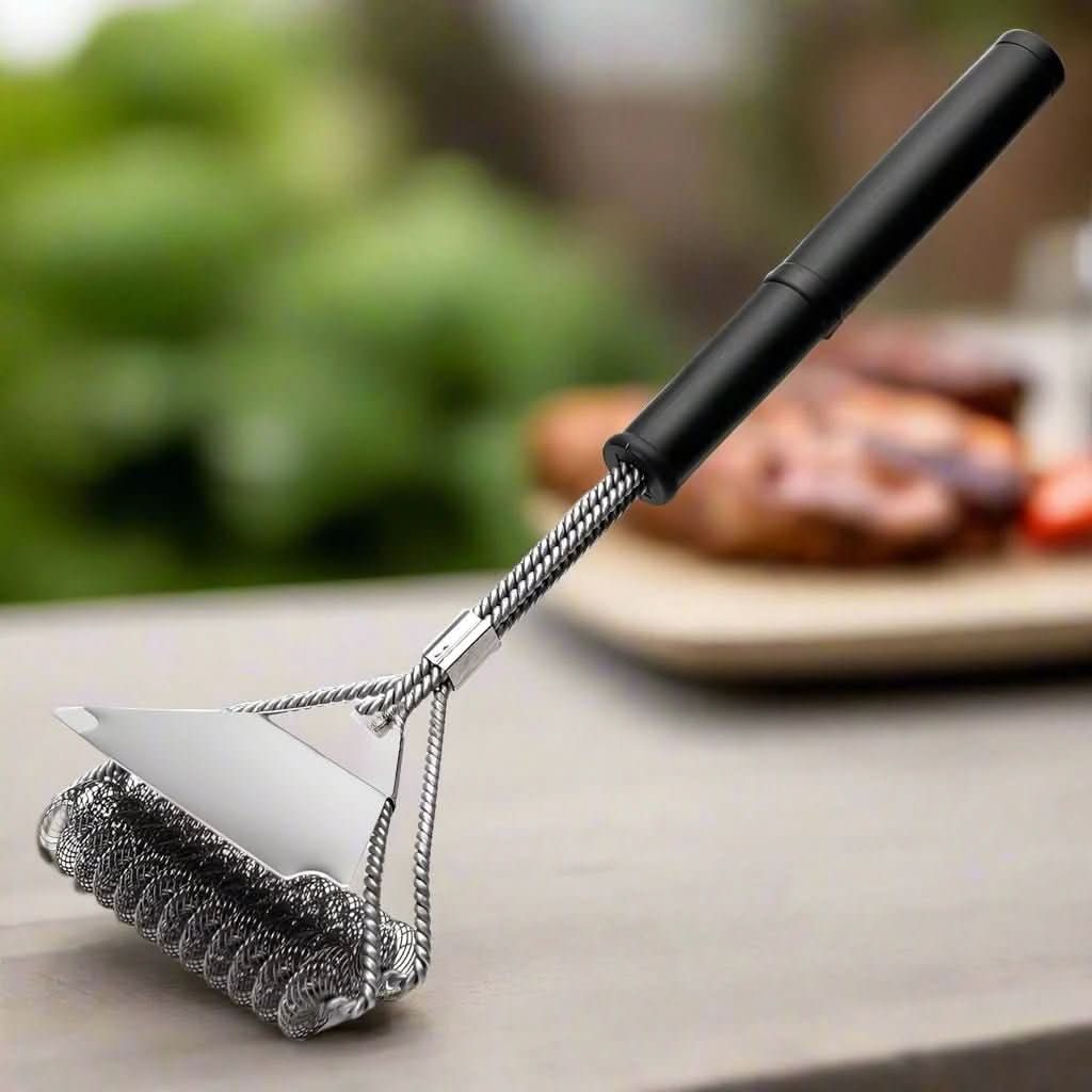 Brosse à gril en acier inoxydable pour un nettoyage sûr du barbecue | ribuella