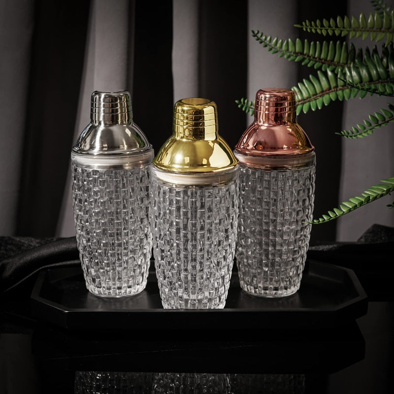 Cocktailshaker aus Edelstahl mit Kristallglaskörper | ribuella