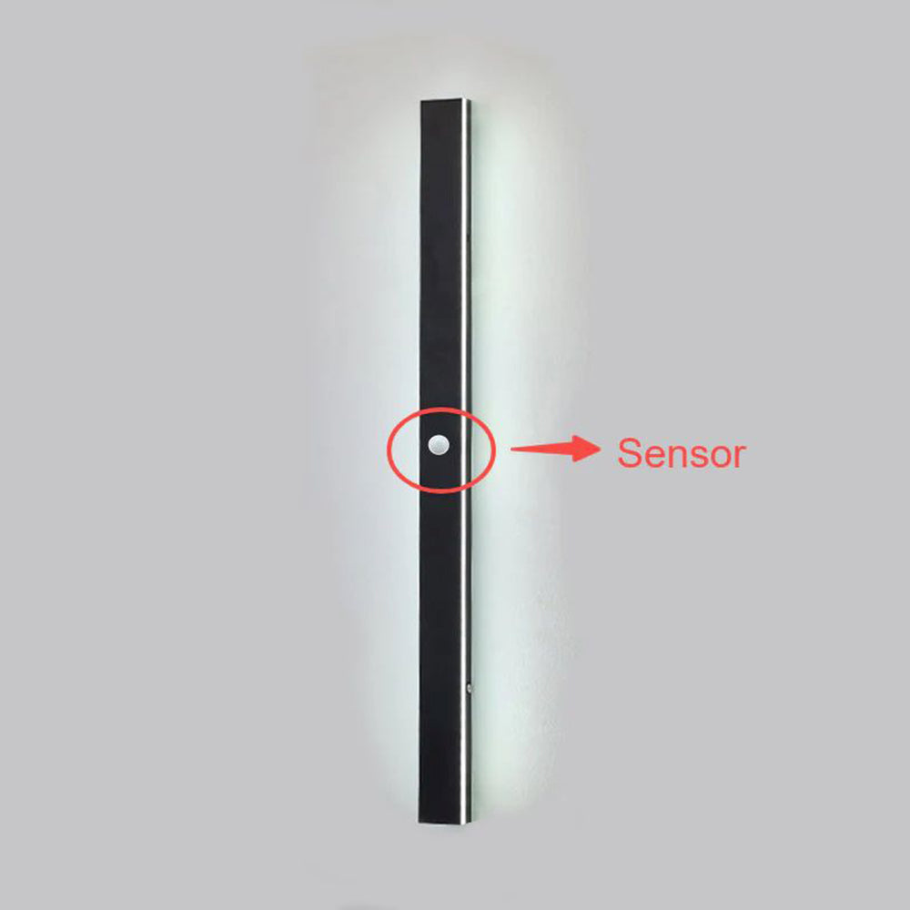 Silex Linear LED Outdoor Wall Lamp, Matte Black Weatherproof