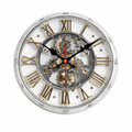 Retro 2D Wall Clock with Roman Numerals - Mechanical Design | ribuella