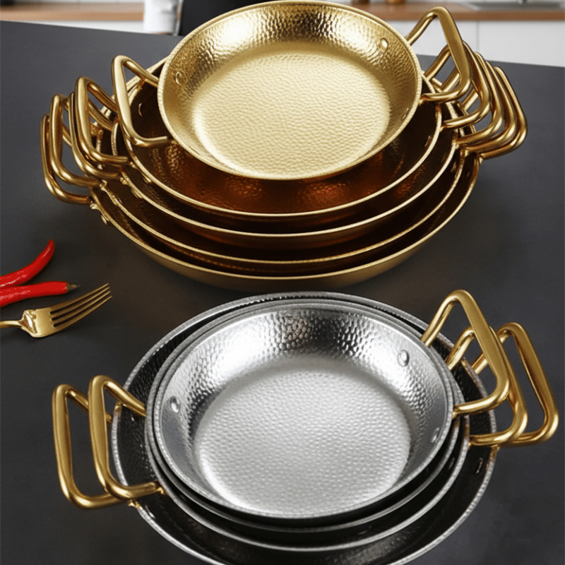 Harborcraft Hammered Stainless Steel Pot, Even-Heat Textured Base
