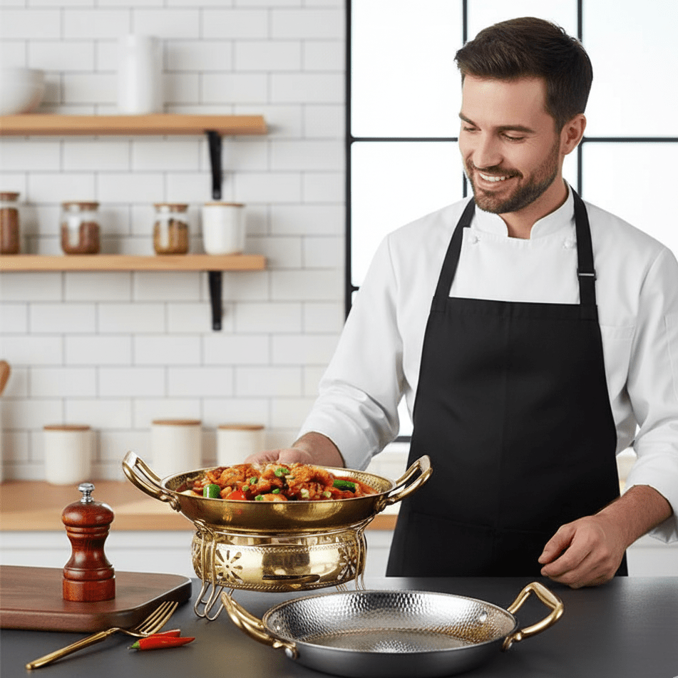 Harborcraft Hammered Stainless Steel Pot, Even-Heat Textured Base