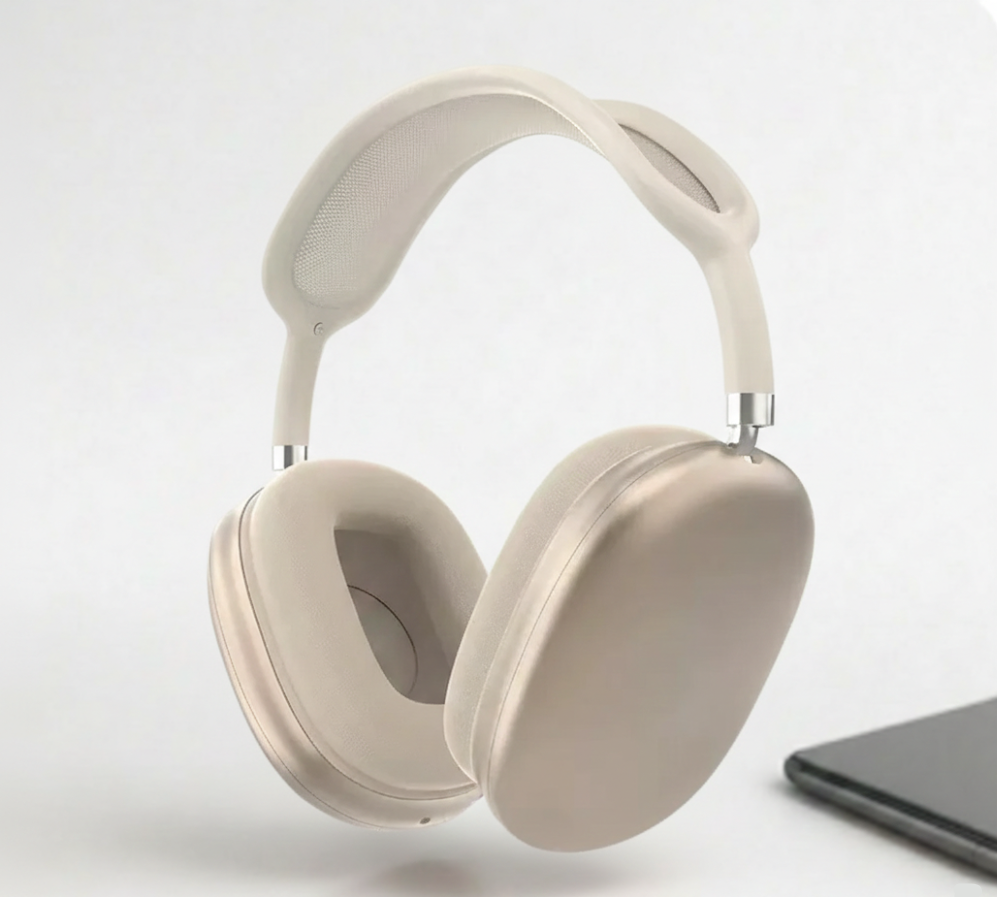 سماعات رأس لاسلكية تعمل بتقنية Bluetooth وتغطي الأذنين، بتصميم قابل للطي وعمر بطارية طويل