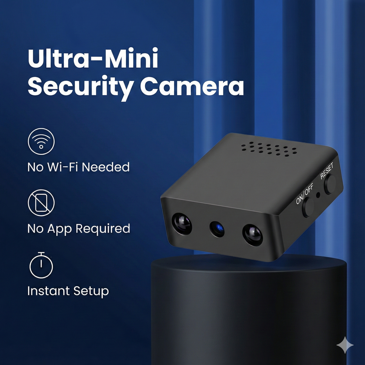 Discreet Mini HD Security Camera, Compact Wi-Fi Video Surveillance