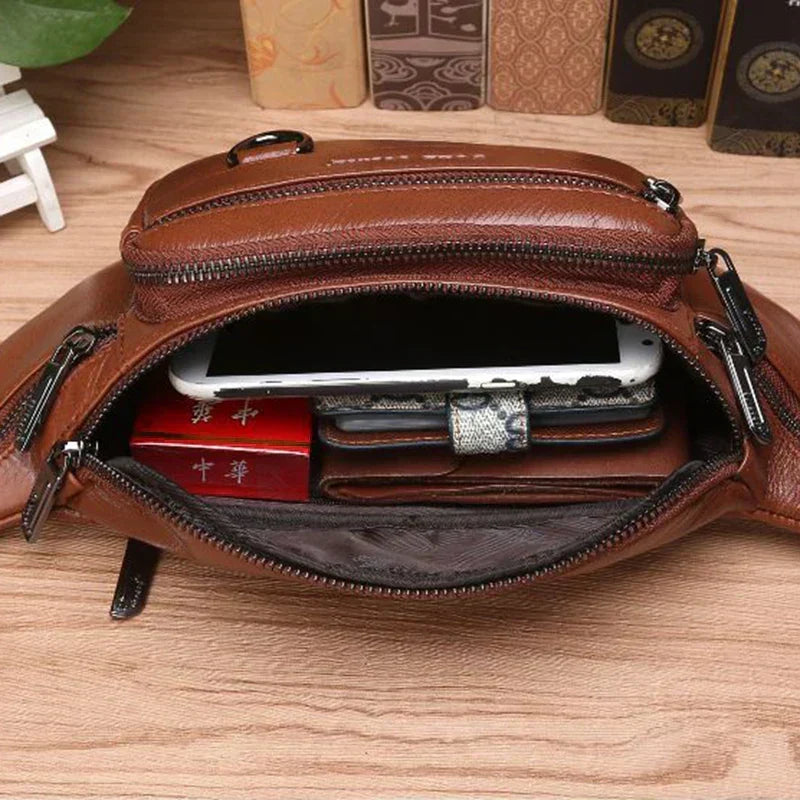 Stylish Genuine Leather Crossbody Bag for Men with Ample Storage | ribuella