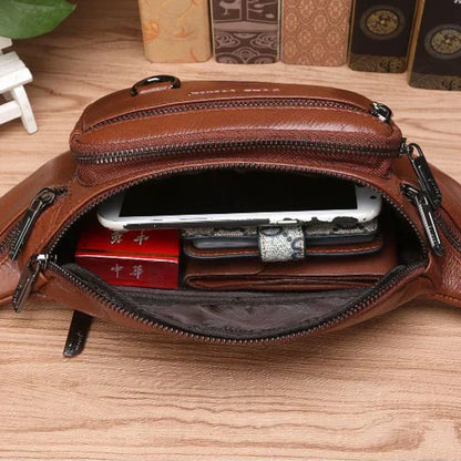 Stylish Genuine Leather Crossbody Bag for Men with Ample Storage | ribuella