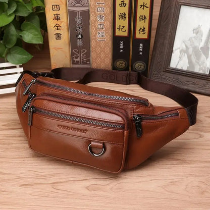 Stylish Genuine Leather Crossbody Bag for Men with Ample Storage | ribuella