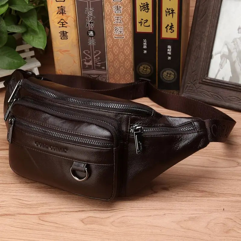 Stylish Genuine Leather Crossbody Bag for Men with Ample Storage | ribuella