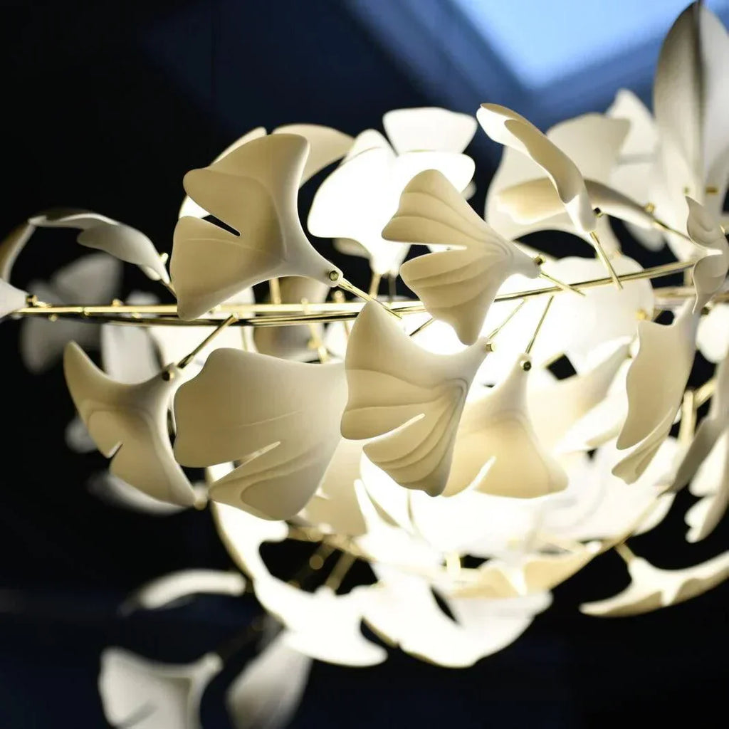Metr lyxig skulptural ljuskrona i keramik med U-båge, modern design
