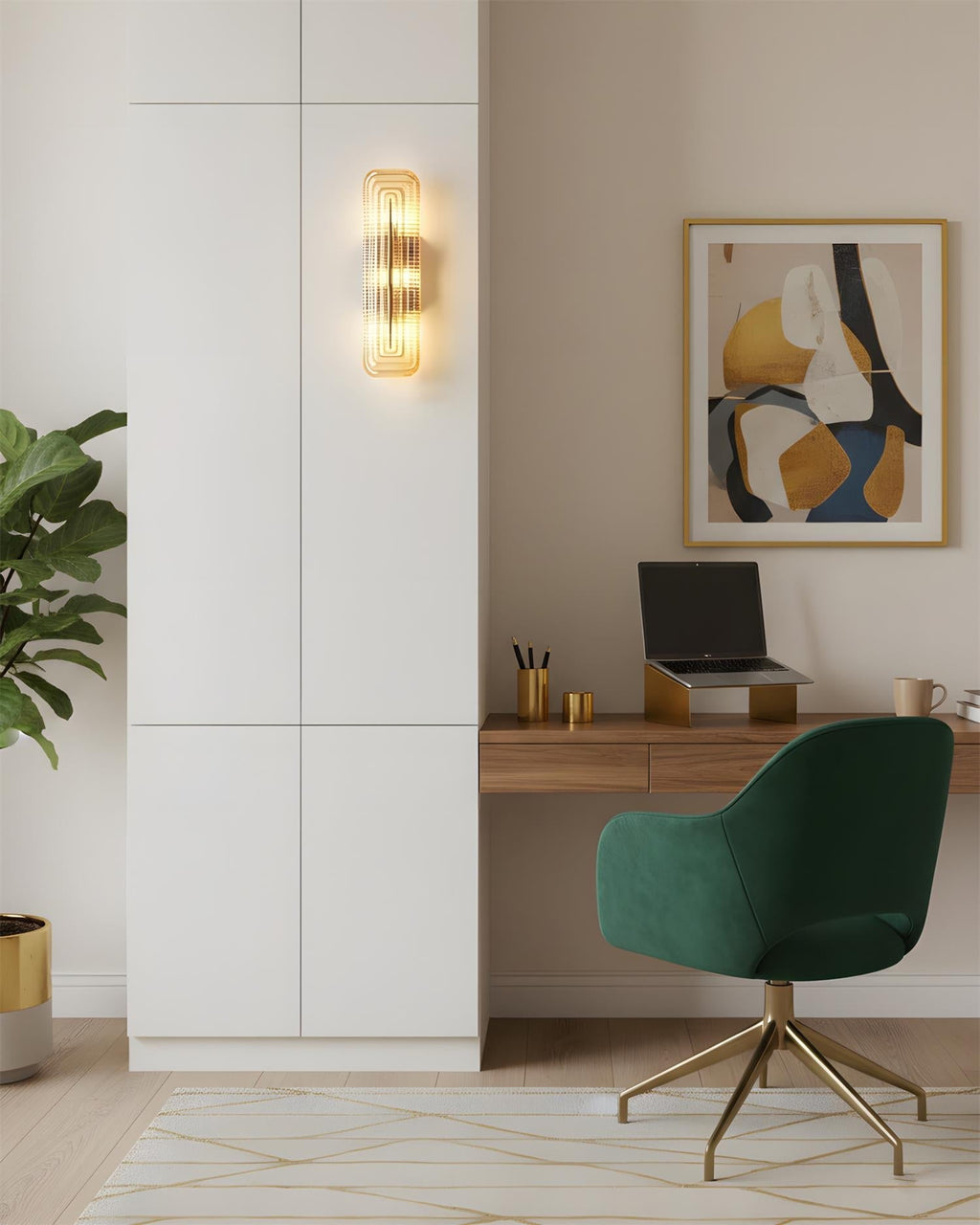 Geometric Wall Lights — Sculpted Silhouette Crystalline Glow